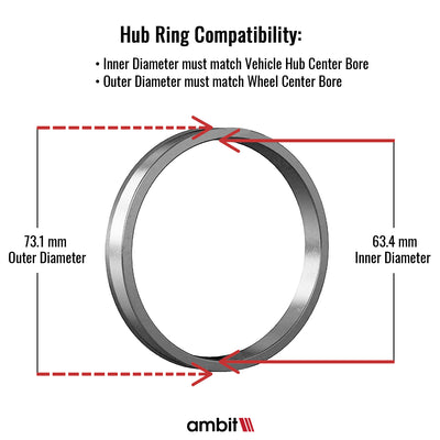 Hub-Centric Rings | Ford Focus RS / ST (73.1-63.4mm)