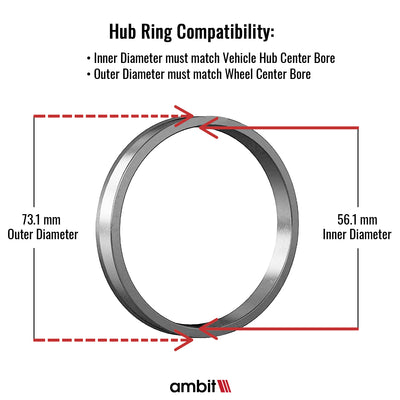 Hub-Centric Rings | Subaru BRZ / Scion FR-S (73.1-56.1mm)